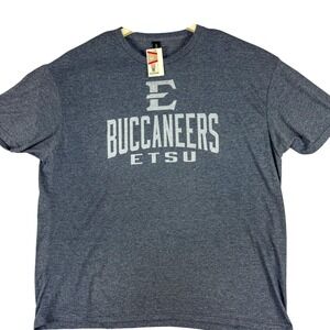 East Tennessee State Buccaneers Shirt Mens 2XL Blue NCAA Gildan Softstyle NEW